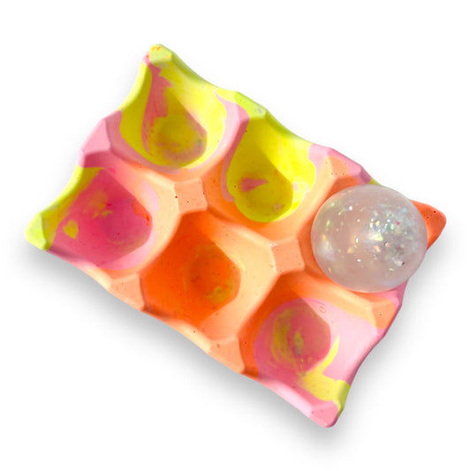 Jesmonite Eierhalter, Color Block