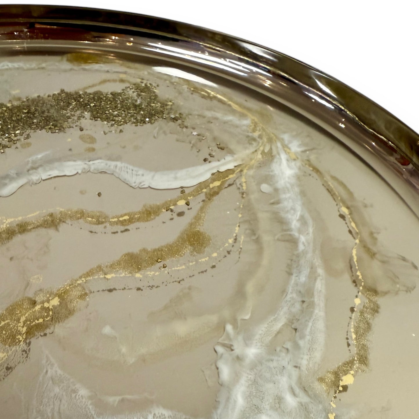 Tablett Resin - Shine bright, silber