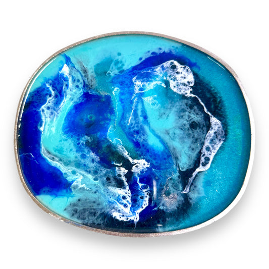 Resin Ablage - Ocean, silber