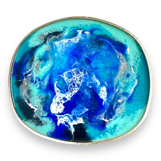 Resin Ablage - Ocean, silber