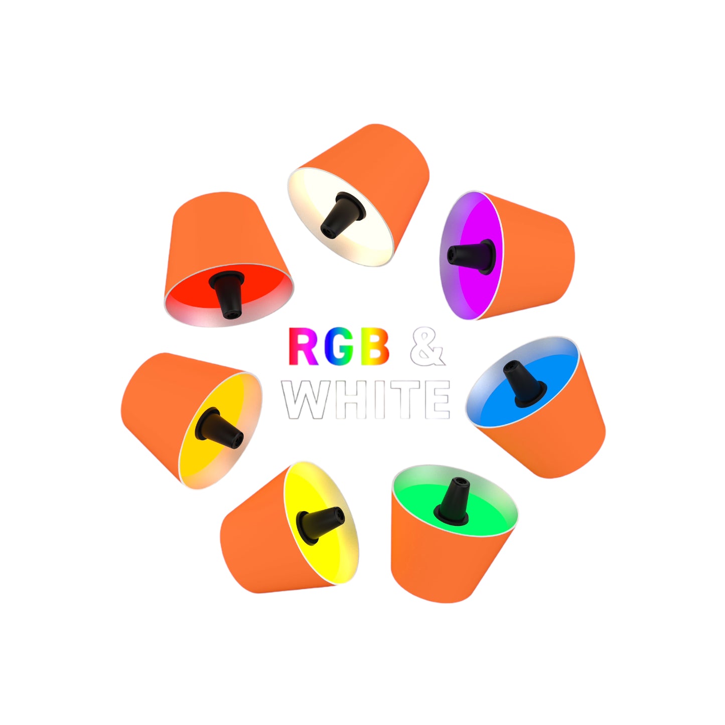 Top 2.0 LED RGBW-Akku-Flaschenleuchte, orange