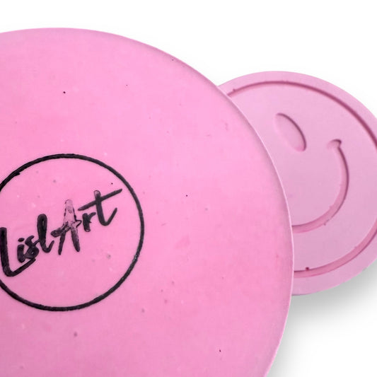 Jesmonite Untersetzer Smile, 2er-Set - Pink