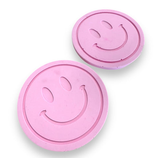 Jesmonite Untersetzer Smile, 2er-Set - Pink
