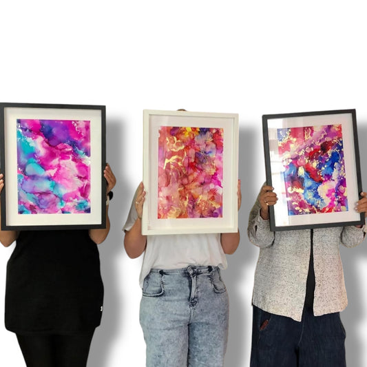 🌈 Alcohol Inks – dein eingerahmtes Kunstwerk