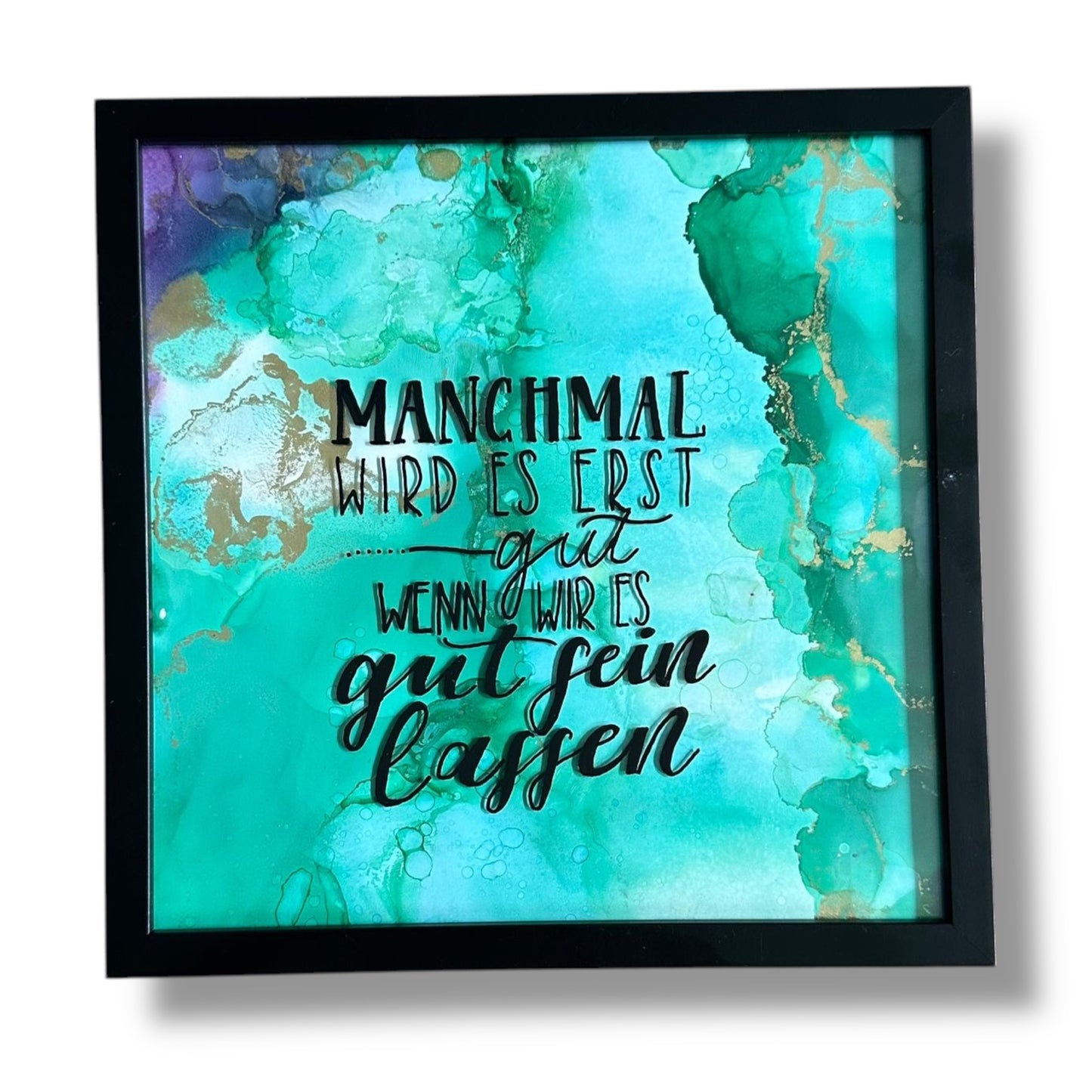 🌟 Wortkunst – dein kleines Kunstwerk mit Alcohol Inks & Handlettering