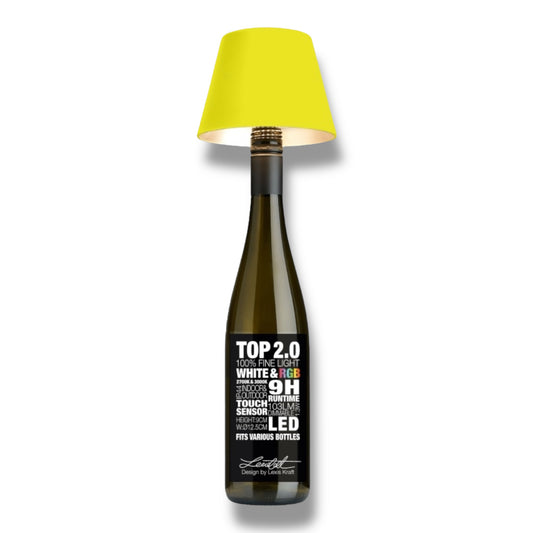Top 2.0 LED RGBW-Akku-Flaschenleuchte, neongelb