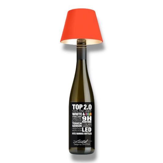 Top 2.0 LED RGBW-Akku-Flaschenleuchte, neonorange