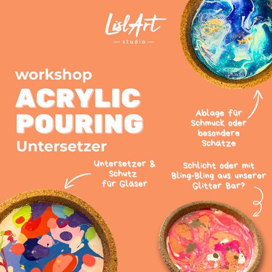 🎨 Acrylic Pouring - Untersetzer