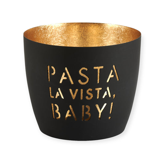 Madras Windlicht - Pasta La Vista Baby, schwarz