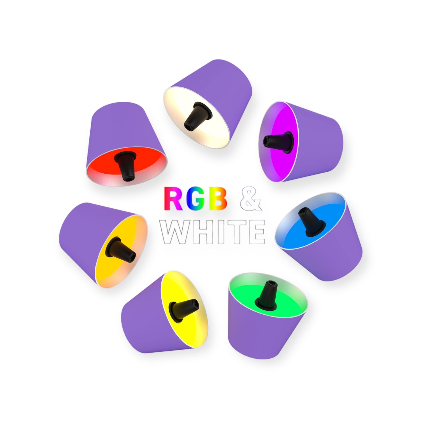 Top 2.0 LED RGBW-Akku-Flaschenleuchte, flieder