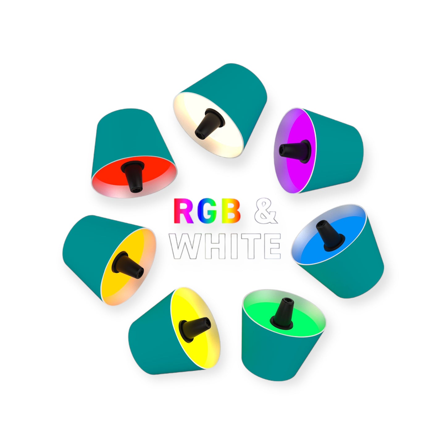 Top 2.0 LED RGBW-Akku-Flaschenleuchte, türkis