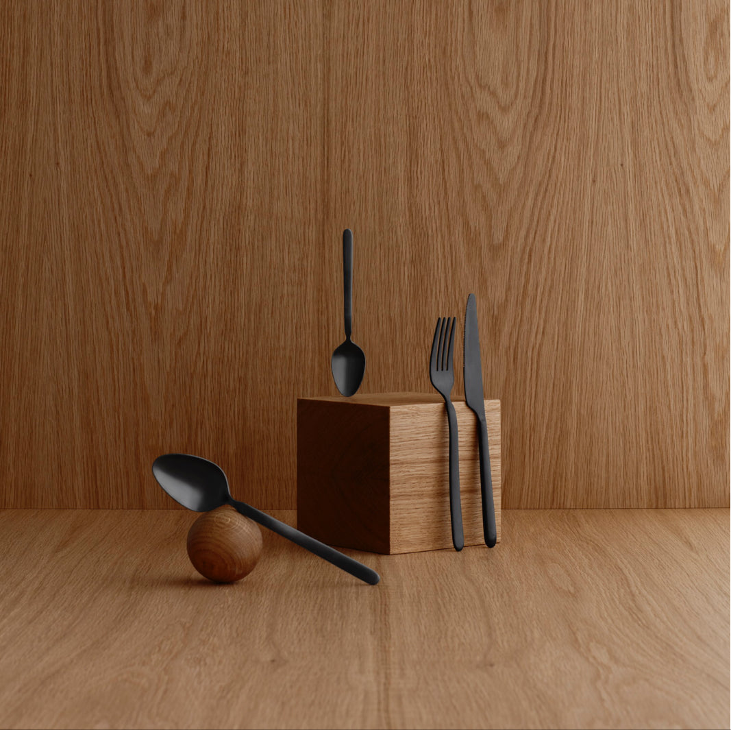STELLA Besteckset, 16tlg., schwarz