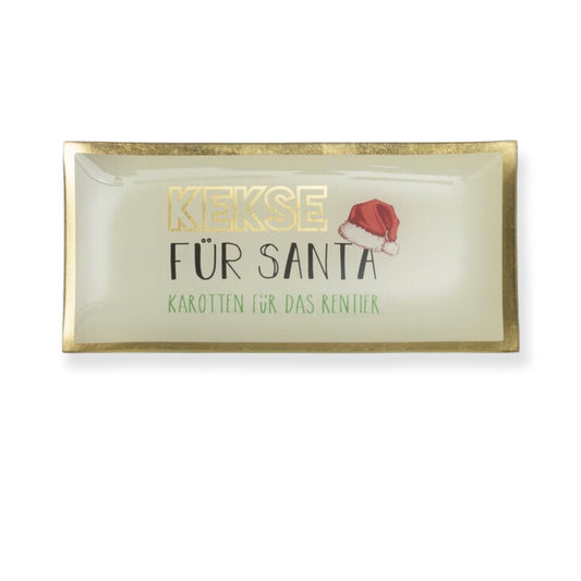 Glasteller - Kekse für Santa