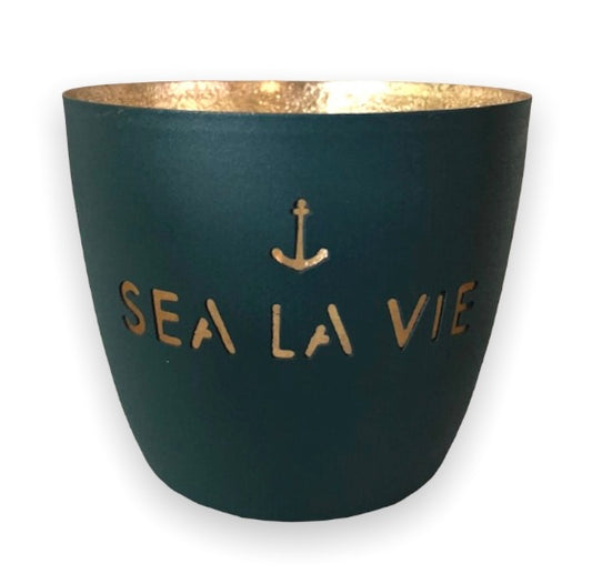 Madras Windlicht - Sea la vie, petrol