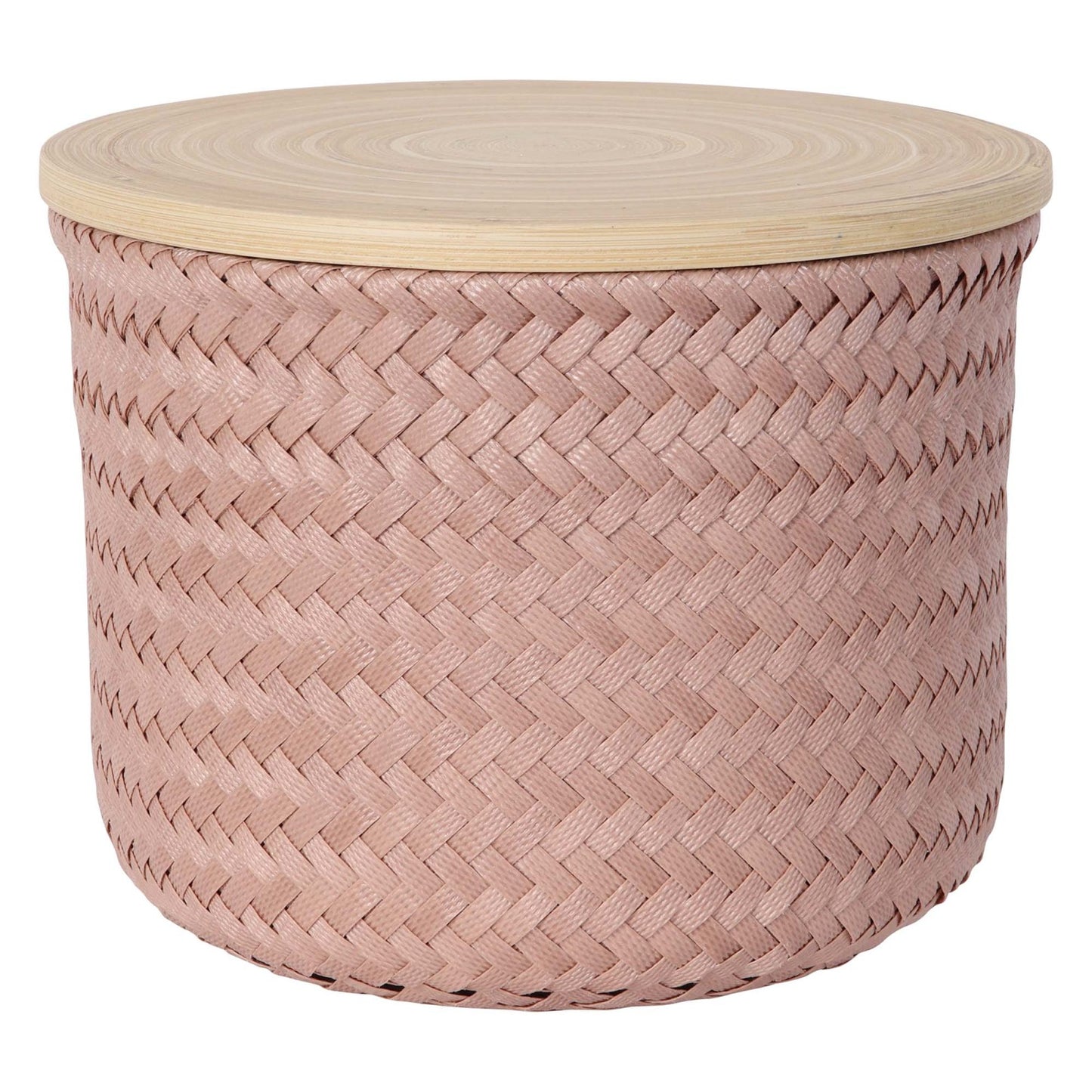 Aufbewahrungskorb mit Deckel, high S, copper blush