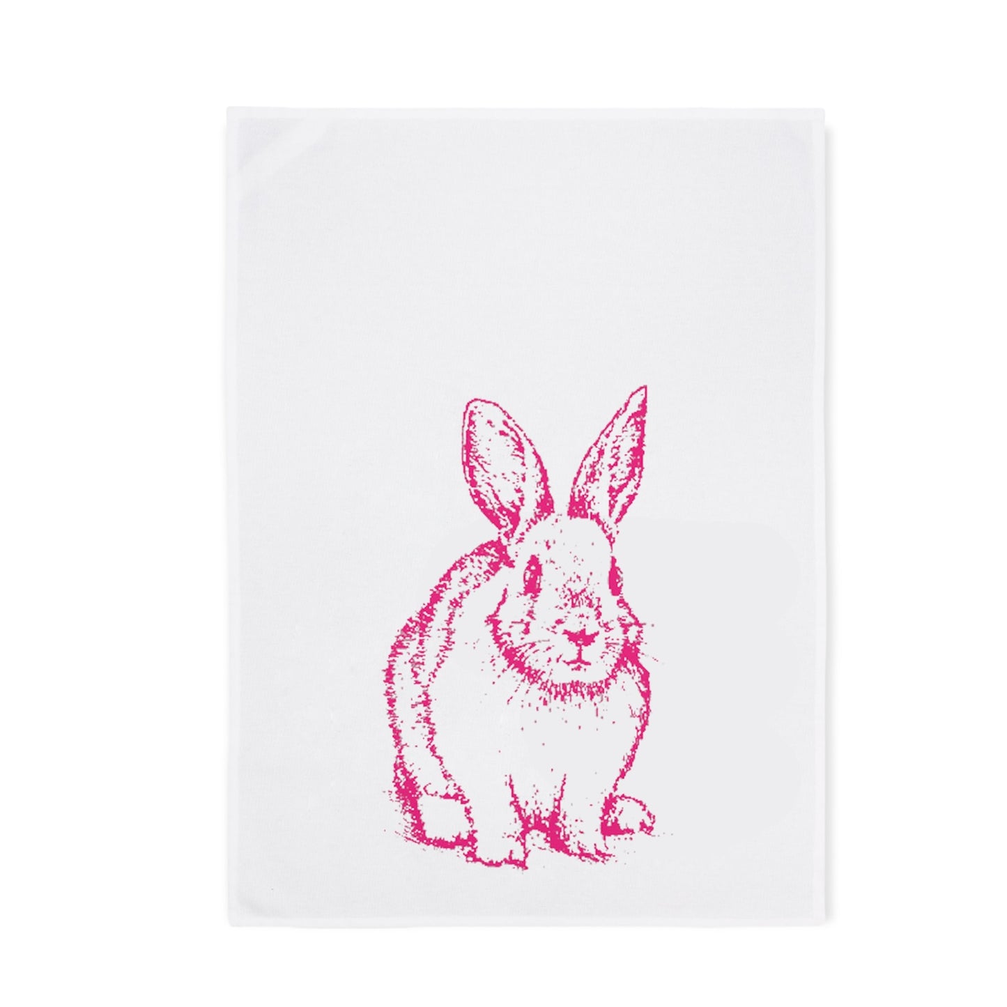 Geschirrtuch - Hase, pink