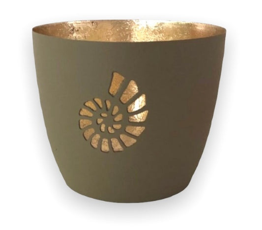 Madras Windlicht - Muschel, sandstone