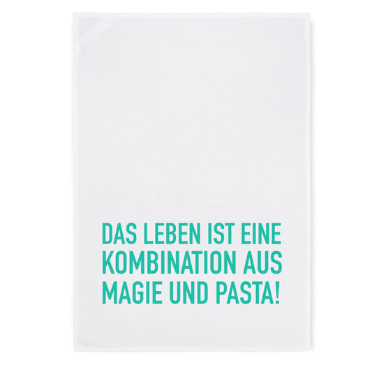 Geschirrtuch - Das Leben ist eine Kombination aus Magie und Pasta