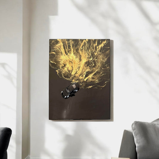 Wandbild - Golden Drift, 80x60 cm