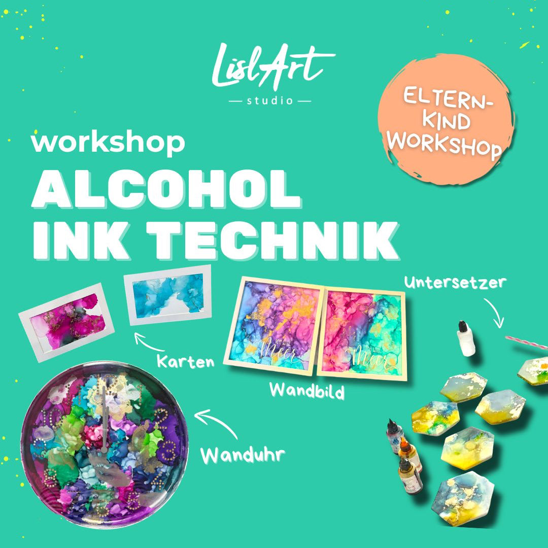 🌈 Eltern + Kind-Workshop –  Alcohol Inks
