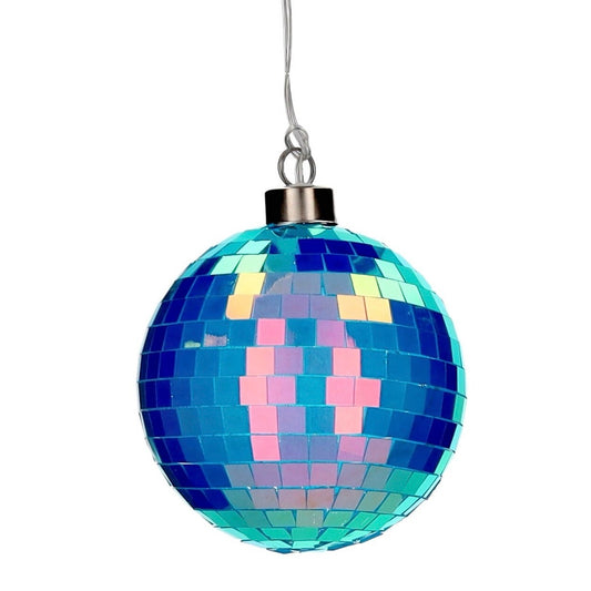 LED Discokugel, Neonblau