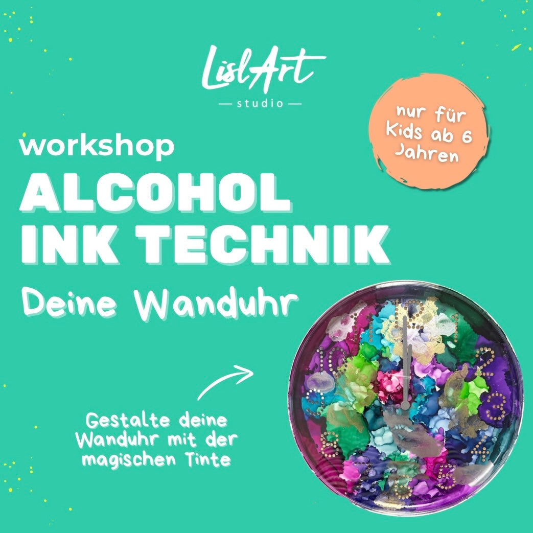 🌈 Alcohol Inks für Kids -  dein Uhrendesign