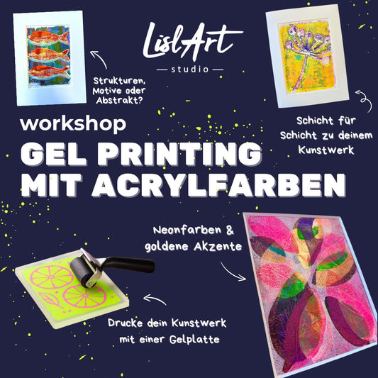 🌀 Schichtwerk – Gel Printing mit Acrylfarben