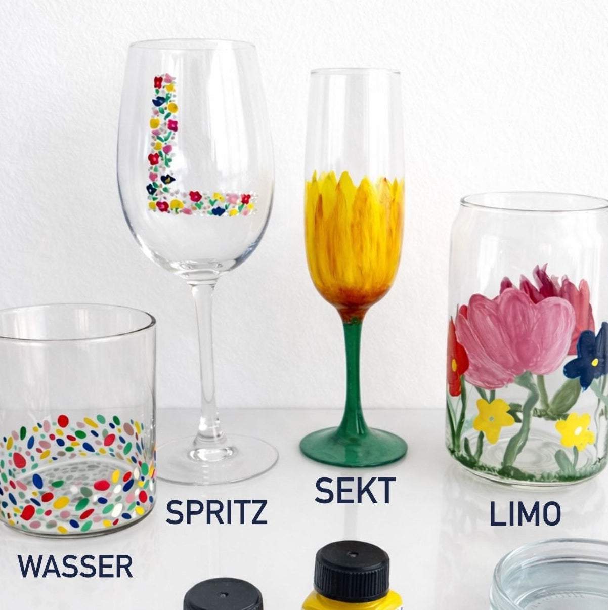🥂 Paint your Glass - Gläser bemalen