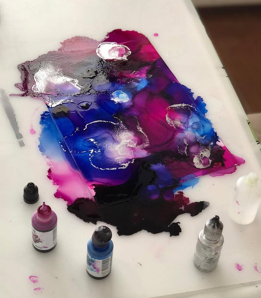 🌈 Eltern + Kind-Workshop – euer Kunstwerk mit Alcohol Inks