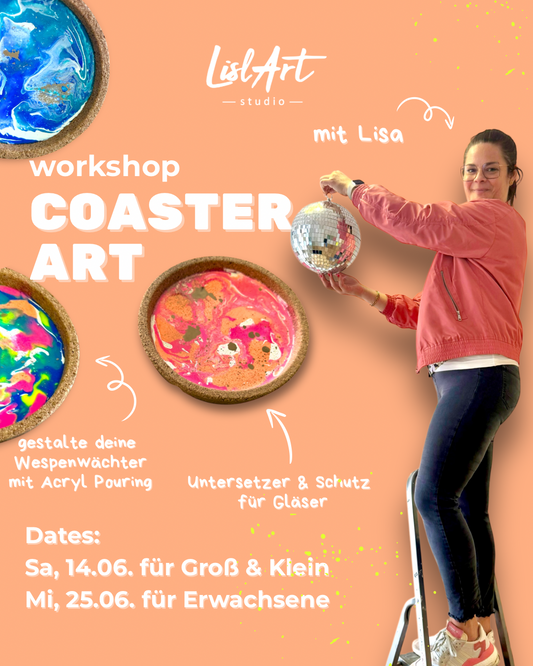 🎨 Coaster Art - Acrylic Pouring