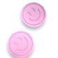 Jesmonite Untersetzer Smile, 2er-Set - Pink