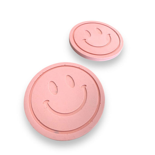 Jesmonite Untersetzer Smile, 2er-Set - Peach