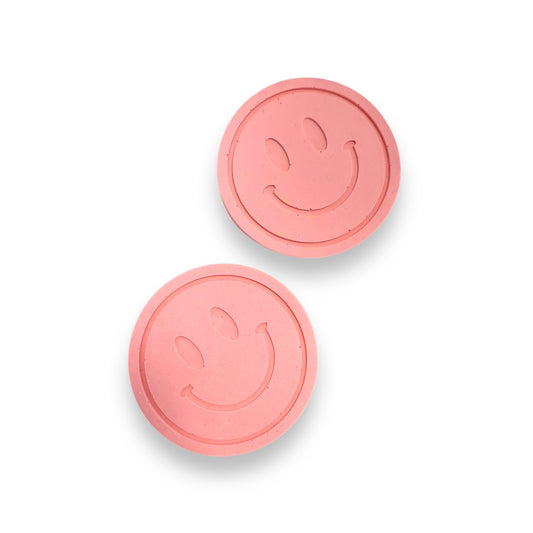 Jesmonite Untersetzer Smile, 2er-Set - Lachs