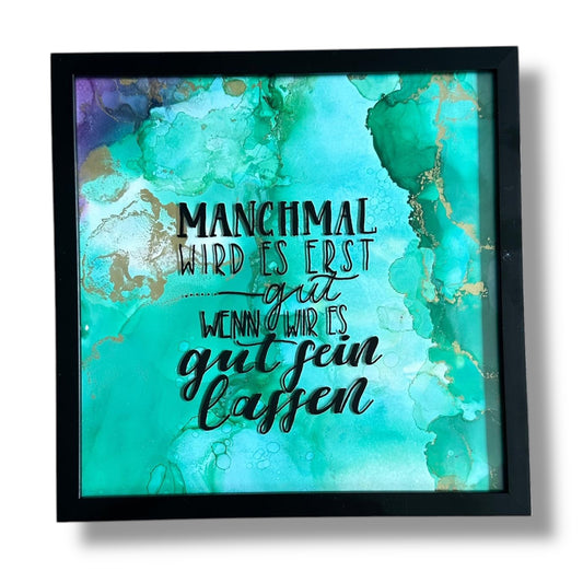 🌟 Wortkunst – dein kleines Kunstwerk mit Alcohol Inks & Handlettering