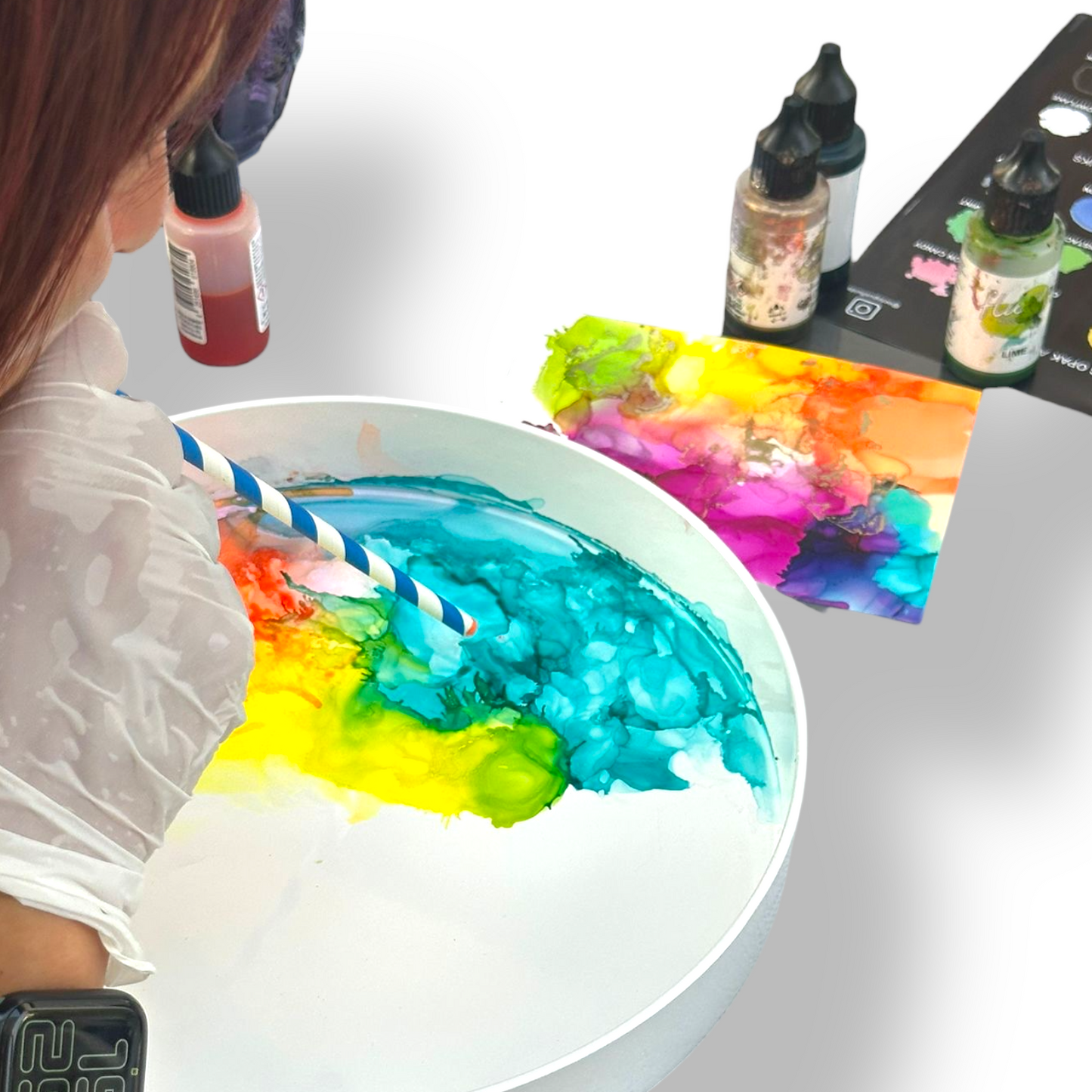 🎨 Alcohol Inks – Dein Tablett