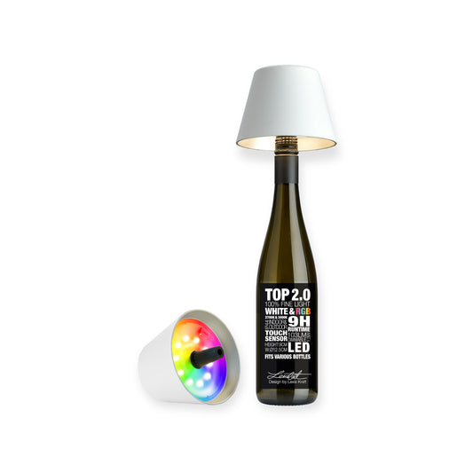 Top 2.0 LED RGBW-Akku-Flaschenleuchte, weiß