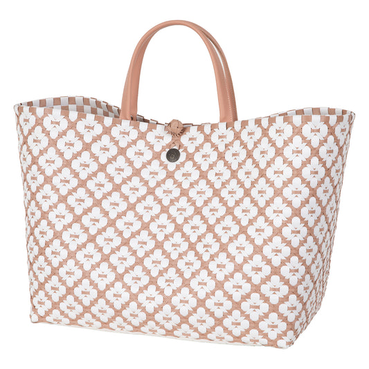 Motif Bag Shopper - copper blush & white