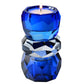 Kerzen- / Teelichthalter, Kristallglas, blau