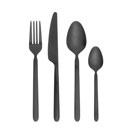 STELLA Besteckset, 16tlg., schwarz