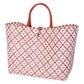 Motif Bag Shopper - rust & white