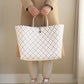 Motif Bag Shopper - copper blush & white