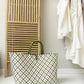 Motif Bag Shopper - olive & white